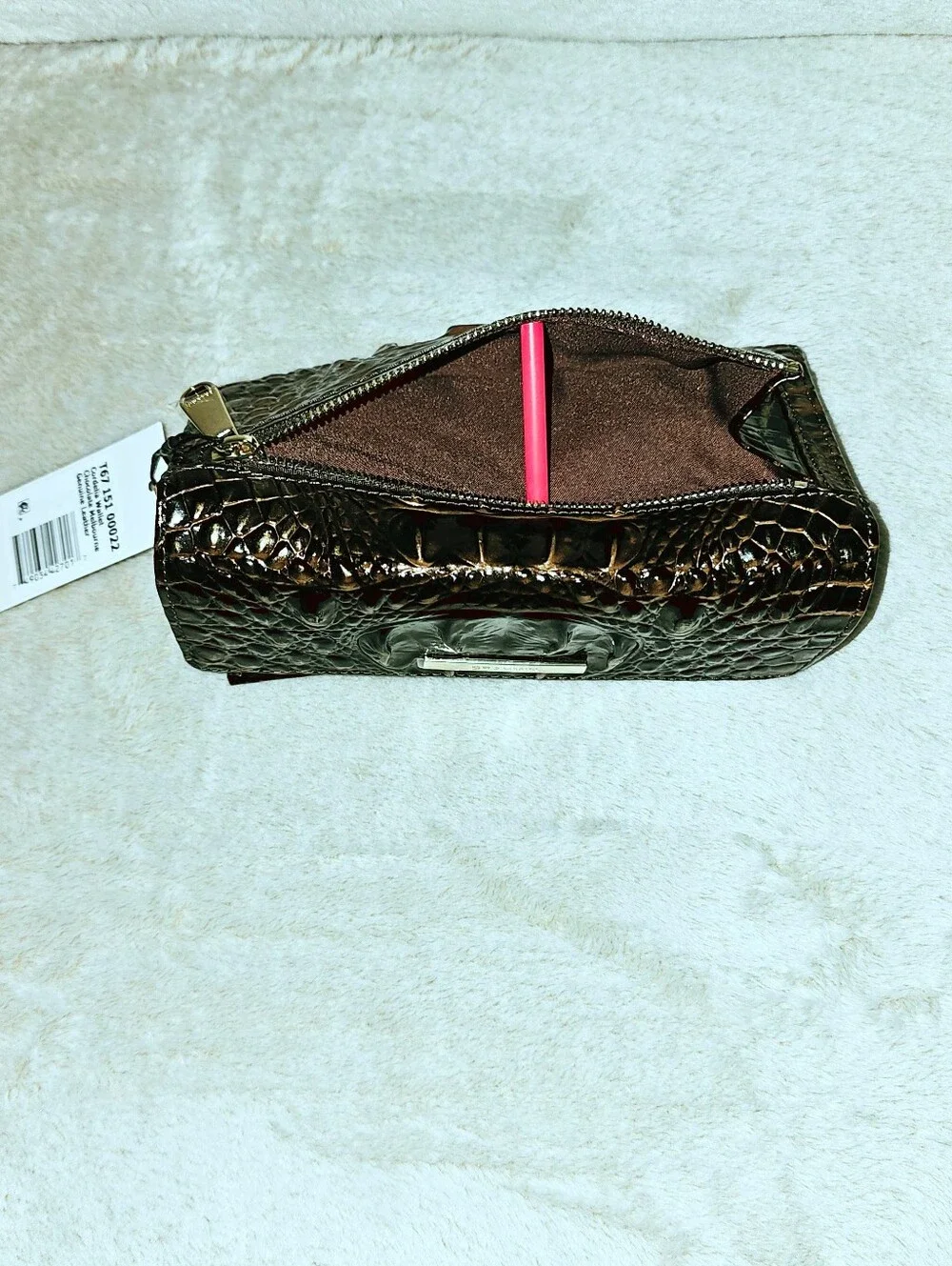 NWT Brahmin CHOCOLATE Rosetta w/Cordelia Wallet